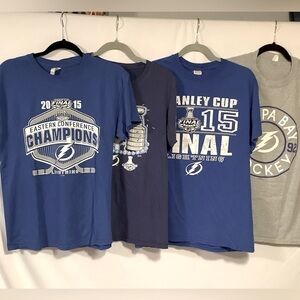 TAMPA Bay Lighting Hockey Fan Bundle (5 Medium Shirts Included)